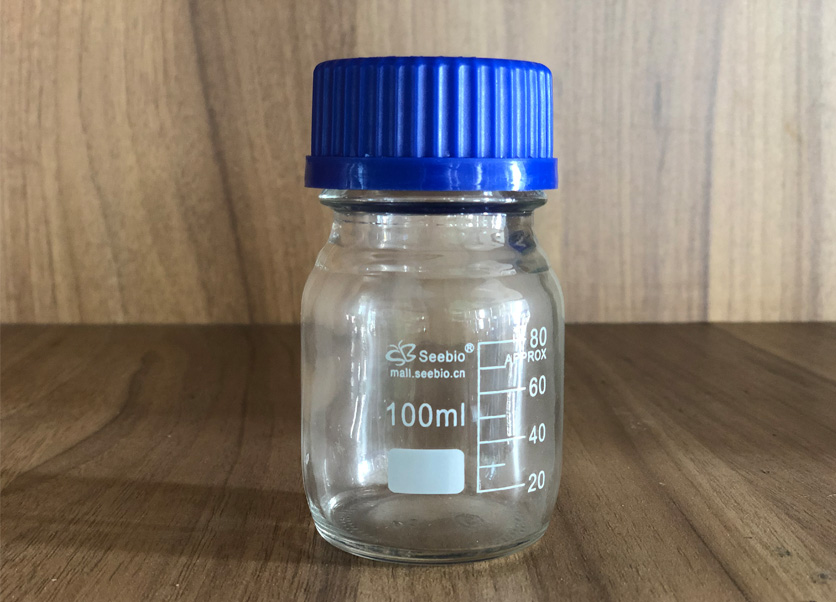 藍蓋試劑瓶，透明，100ml